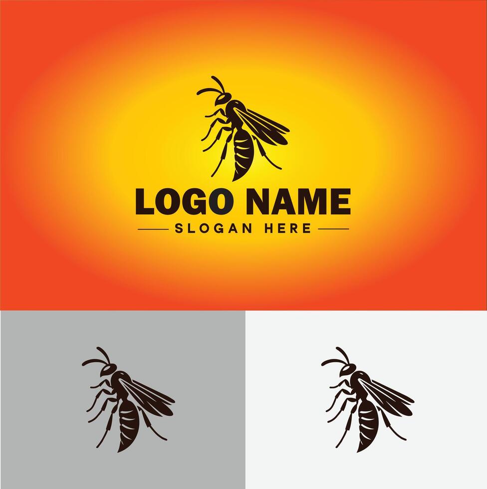 wasp logo vector art icon graphics for company brand business icon wasp Logo template