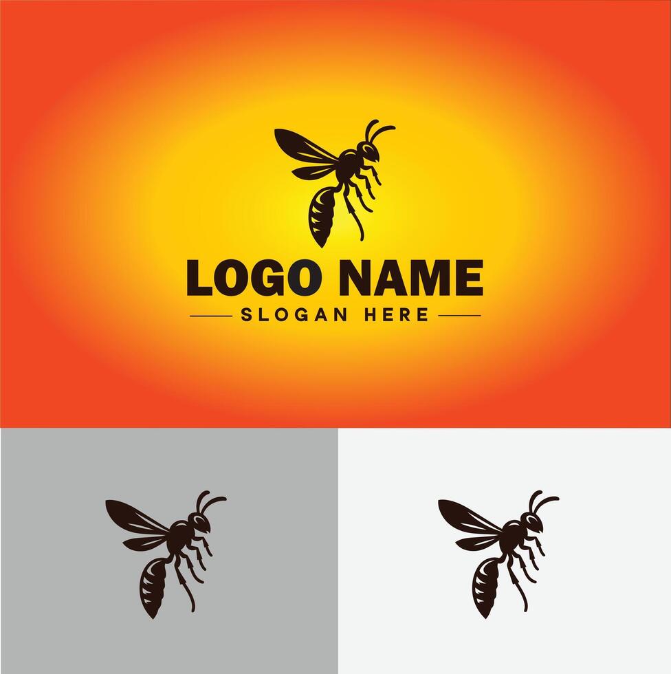 wasp logo vector art icon graphics for company brand business icon wasp Logo template