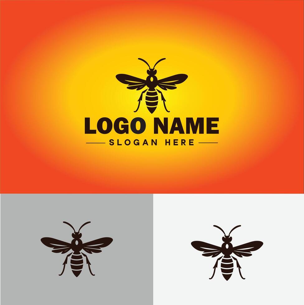 wasp logo vector art icon graphics for company brand business icon wasp Logo template