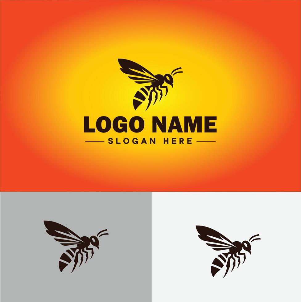 avispa logo vector Arte icono gráficos para empresa marca negocio icono avispa logo modelo