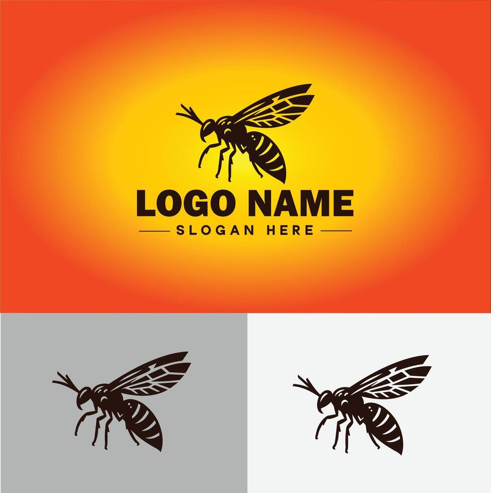 wasp logo vector art icon graphics for company brand business icon wasp Logo template