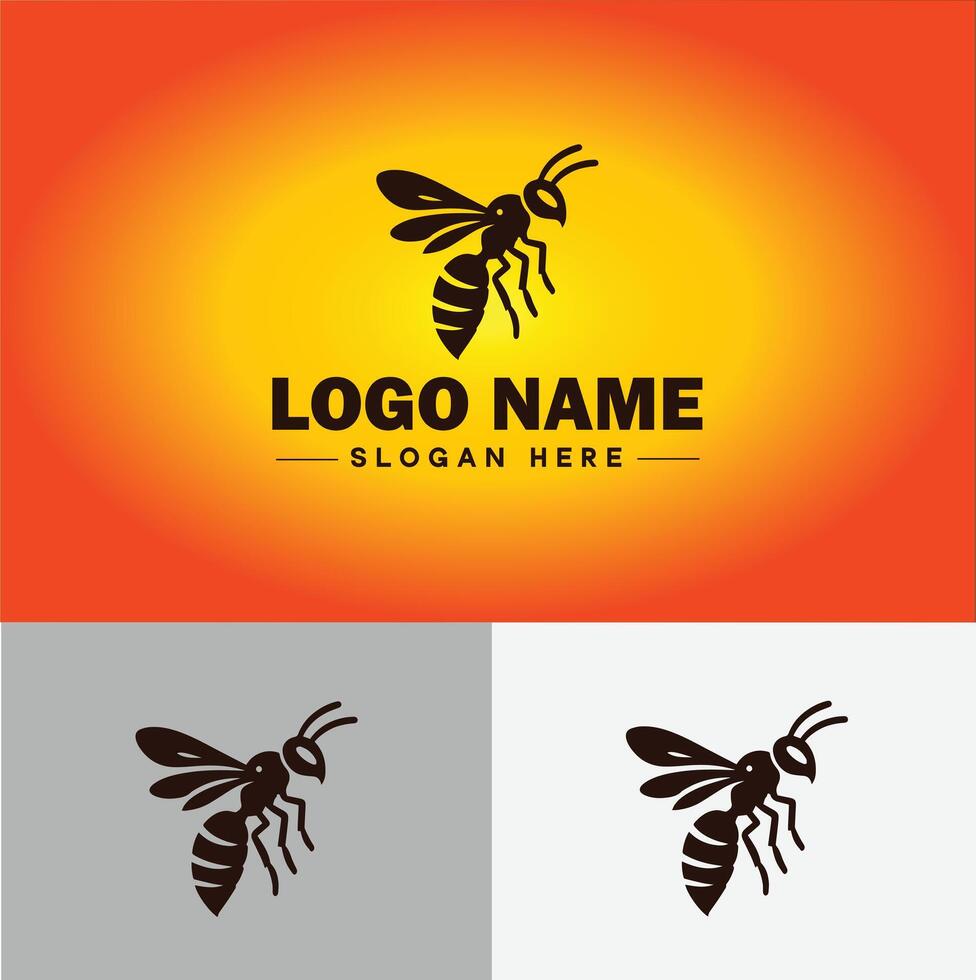 wasp logo vector art icon graphics for company brand business icon wasp Logo template
