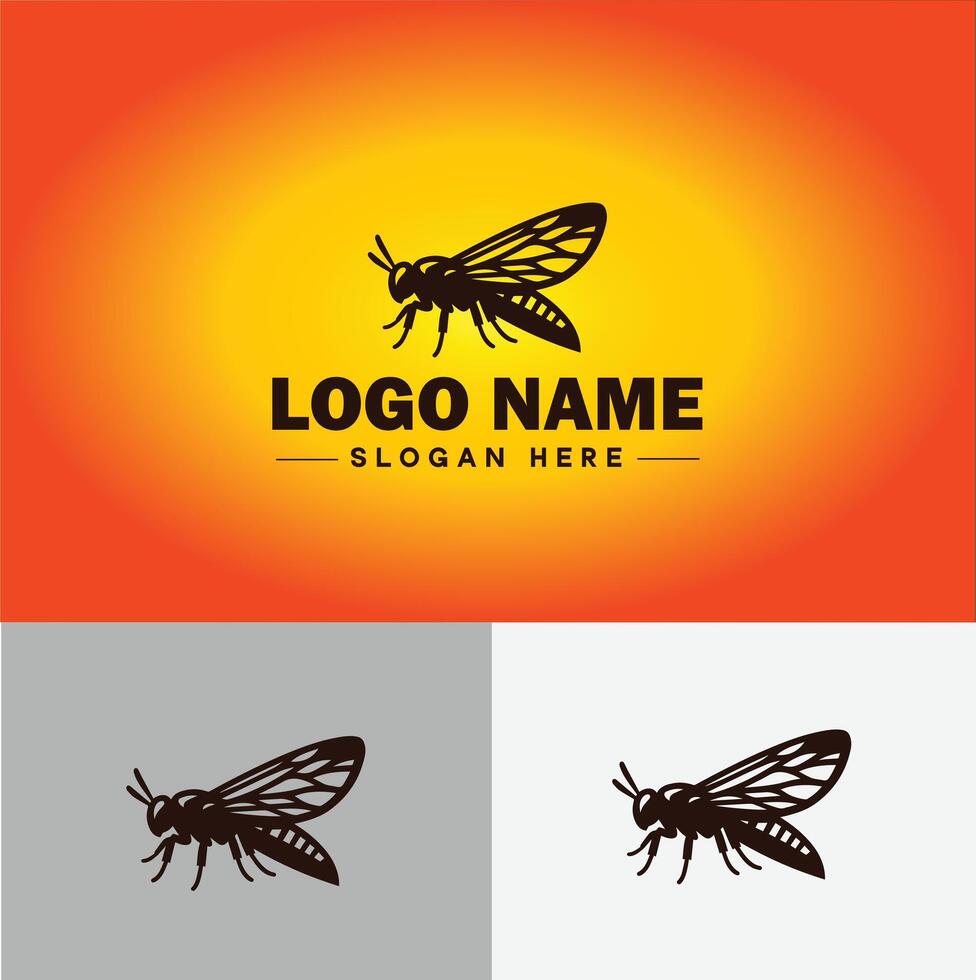 wasp logo vector art icon graphics for company brand business icon wasp Logo template