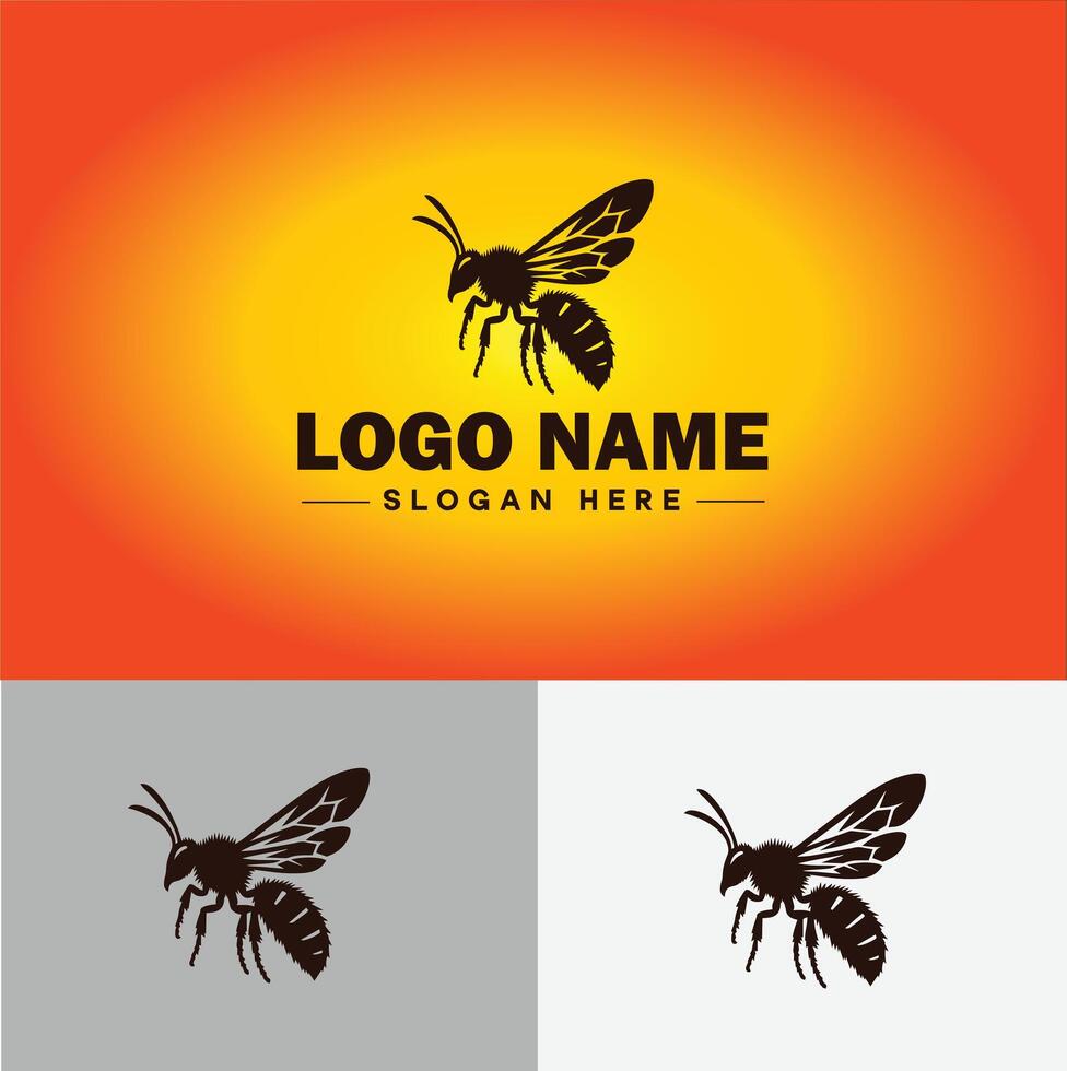 wasp logo vector art icon graphics for company brand business icon wasp Logo template