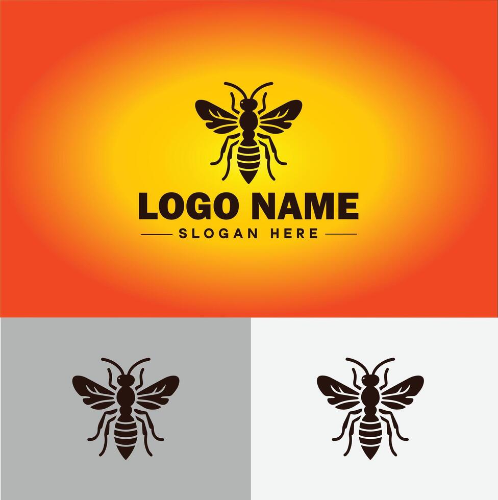 wasp logo vector art icon graphics for company brand business icon wasp Logo template