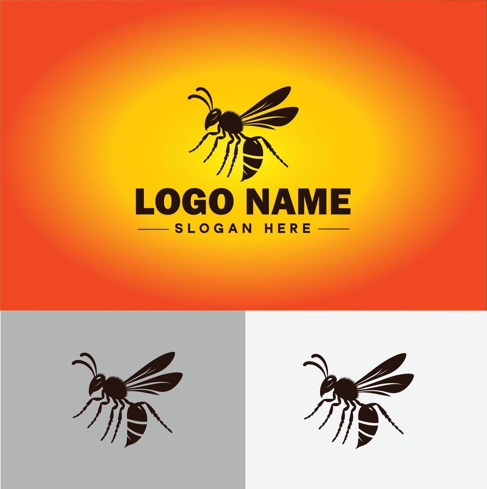 wasp logo vector art icon graphics for company brand business icon wasp Logo template