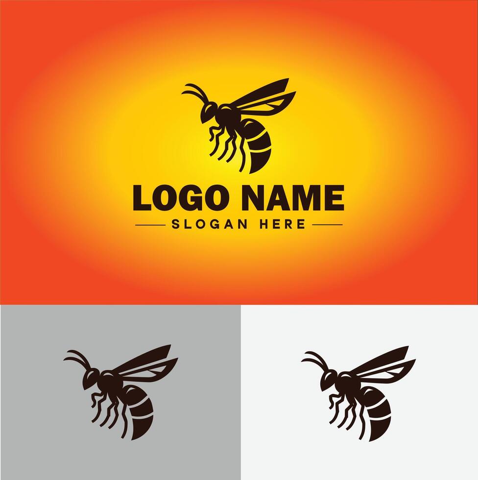 wasp logo vector art icon graphics for company brand business icon wasp Logo template