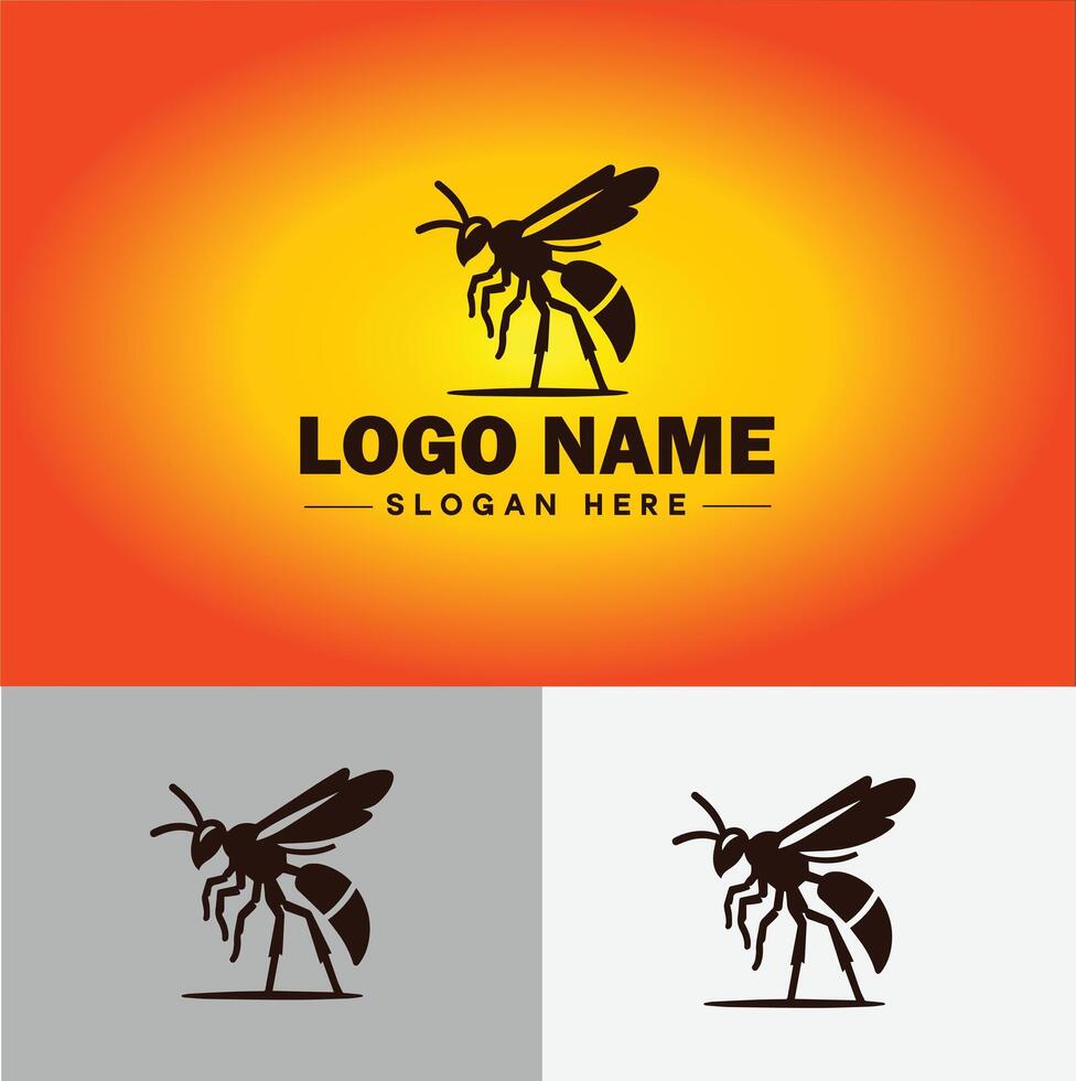wasp logo vector art icon graphics for company brand business icon wasp Logo template