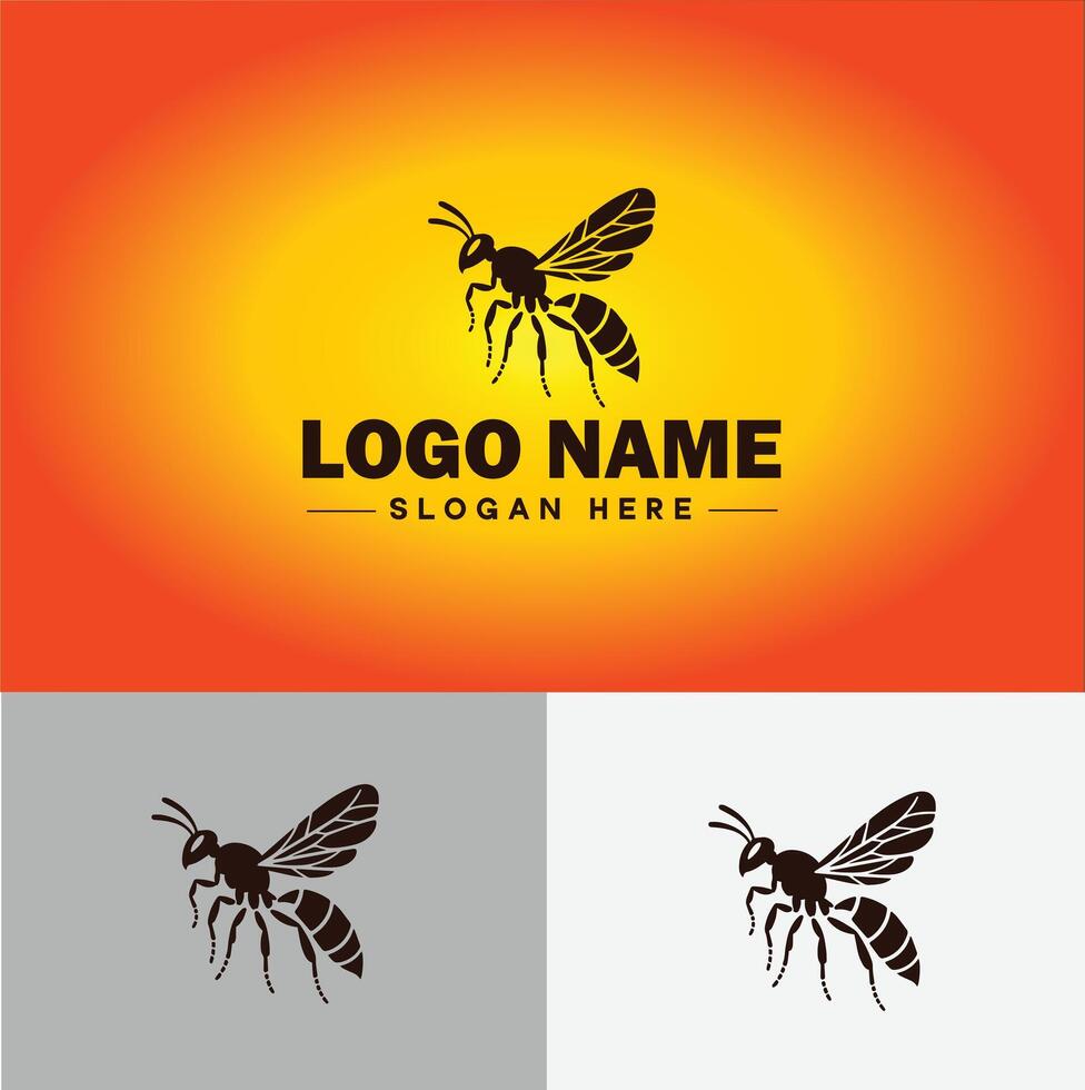 wasp logo vector art icon graphics for company brand business icon wasp Logo template