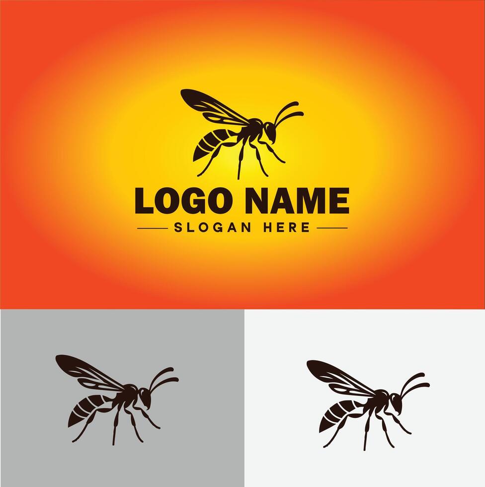 wasp logo vector art icon graphics for company brand business icon wasp Logo template
