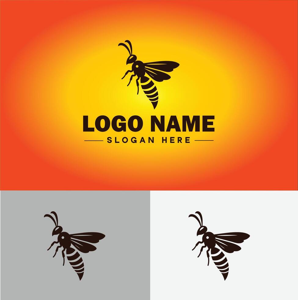 wasp logo vector art icon graphics for company brand business icon wasp Logo template