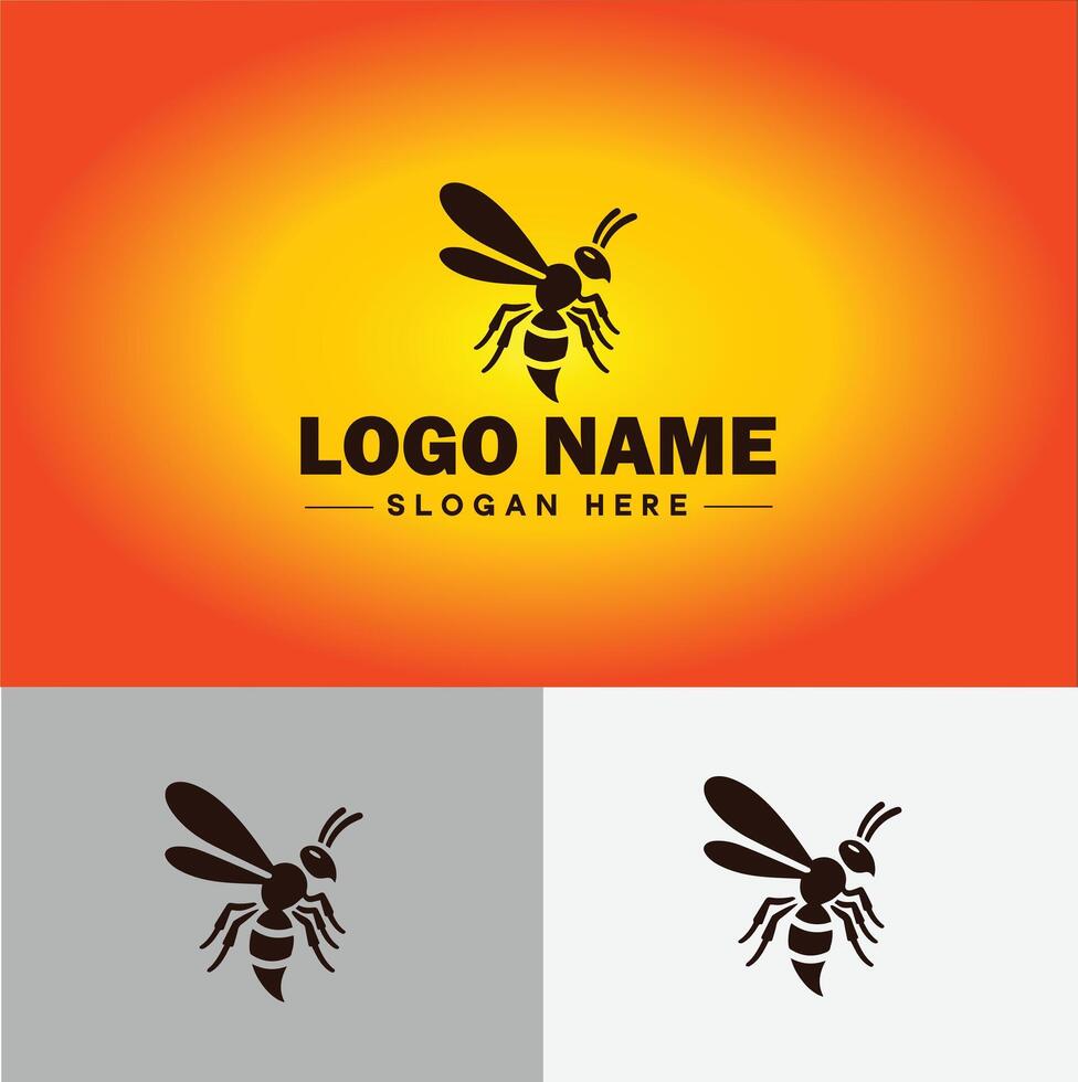 wasp logo vector art icon graphics for company brand business icon wasp Logo template