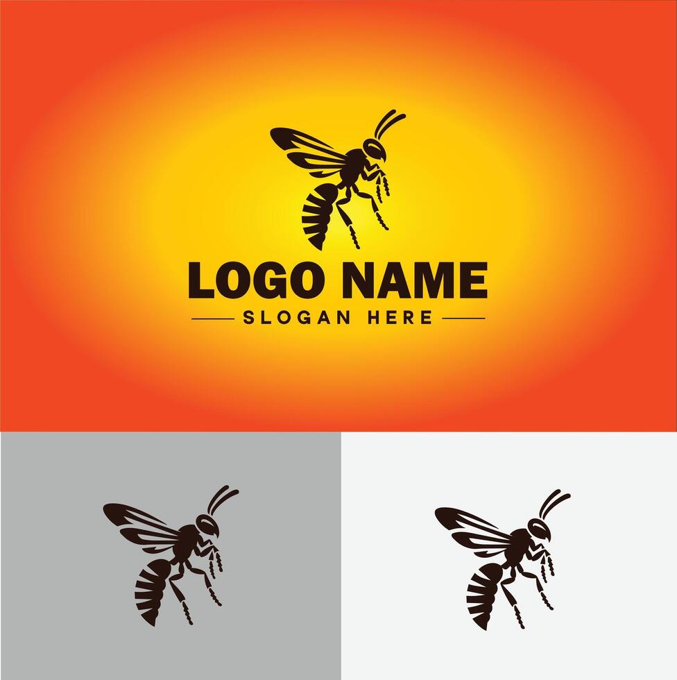 wasp logo vector art icon graphics for company brand business icon wasp Logo template