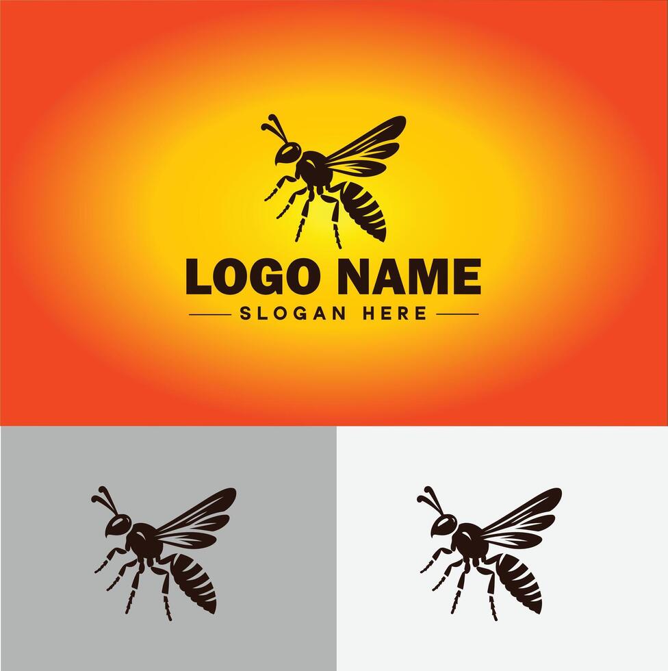wasp logo vector art icon graphics for company brand business icon wasp Logo template