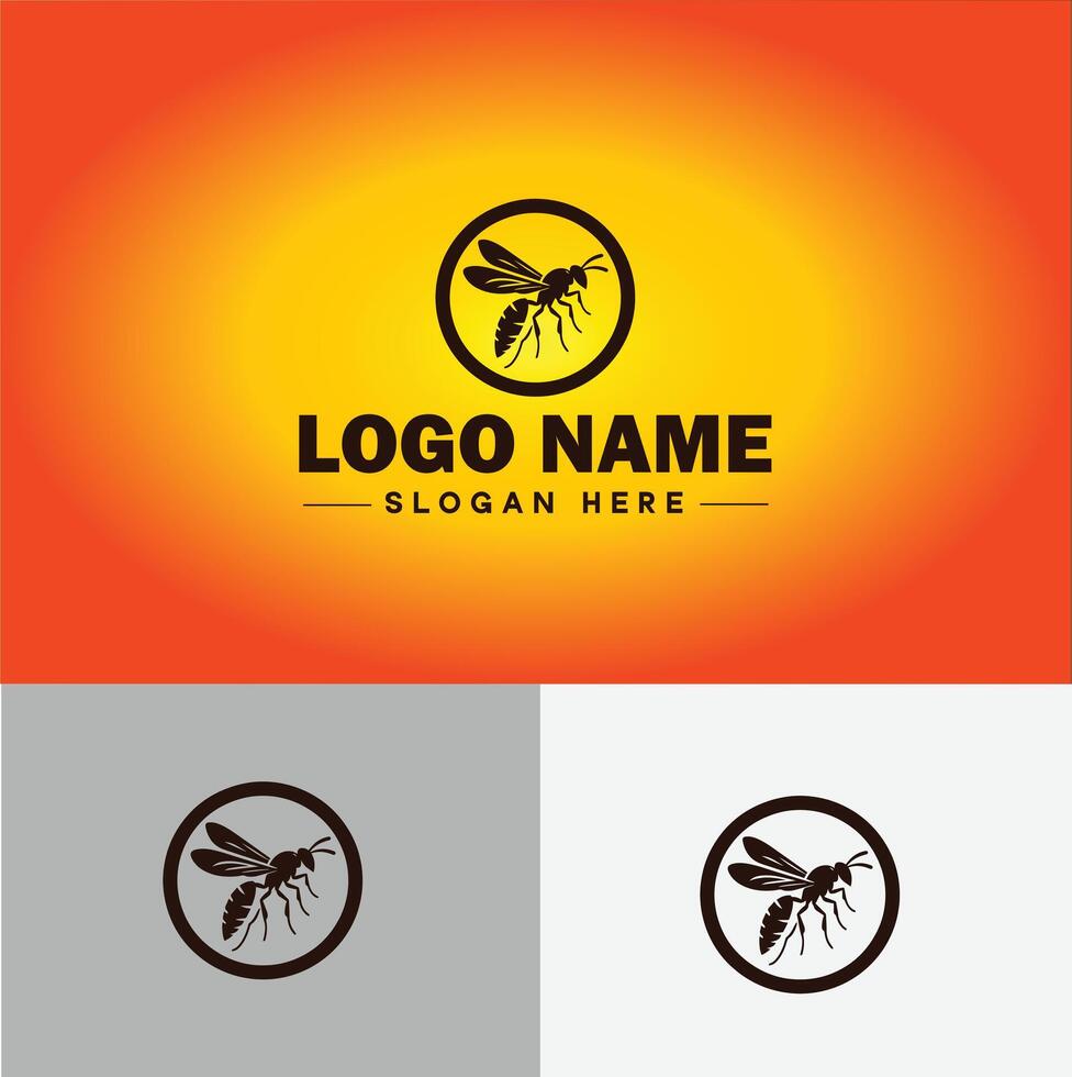 wasp logo vector art icon graphics for company brand business icon wasp Logo template