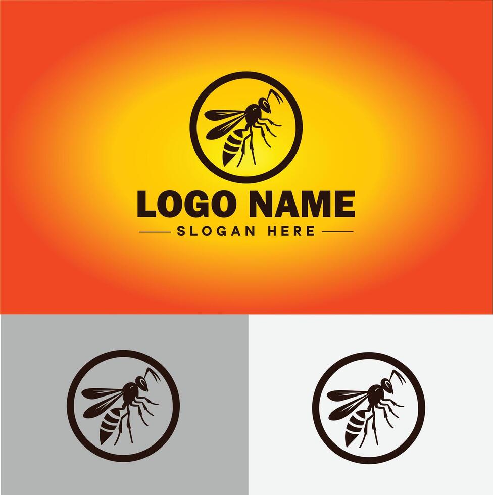 wasp logo vector art icon graphics for company brand business icon wasp Logo template