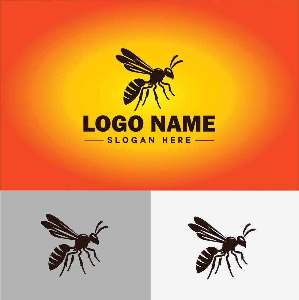 wasp logo vector art icon graphics for company brand business icon wasp Logo template