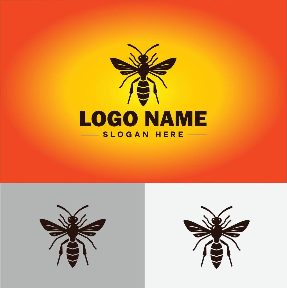 wasp logo vector art icon graphics for company brand business icon wasp Logo template