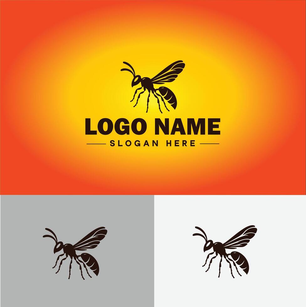 wasp logo vector art icon graphics for company brand business icon wasp Logo template