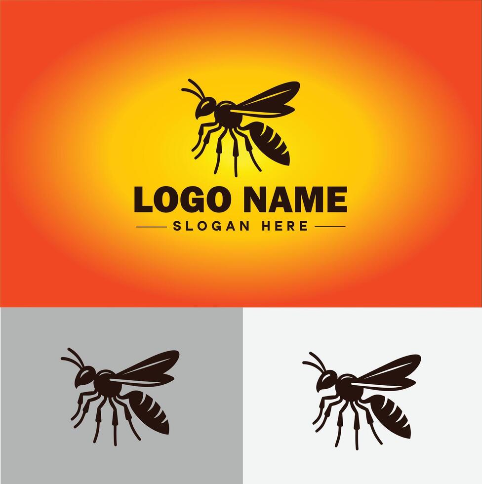 wasp logo vector art icon graphics for company brand business icon wasp Logo template