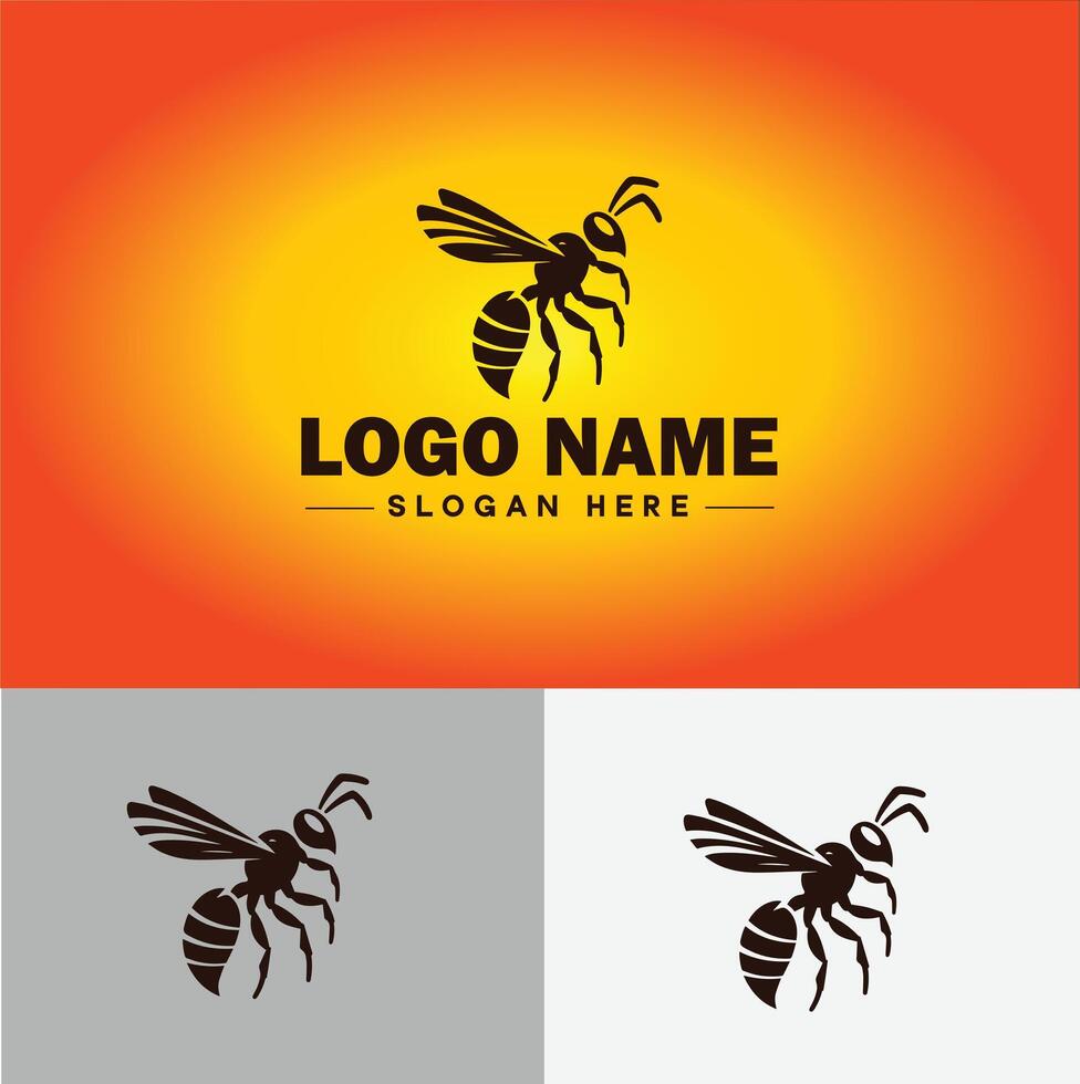 wasp logo vector art icon graphics for company brand business icon wasp Logo template