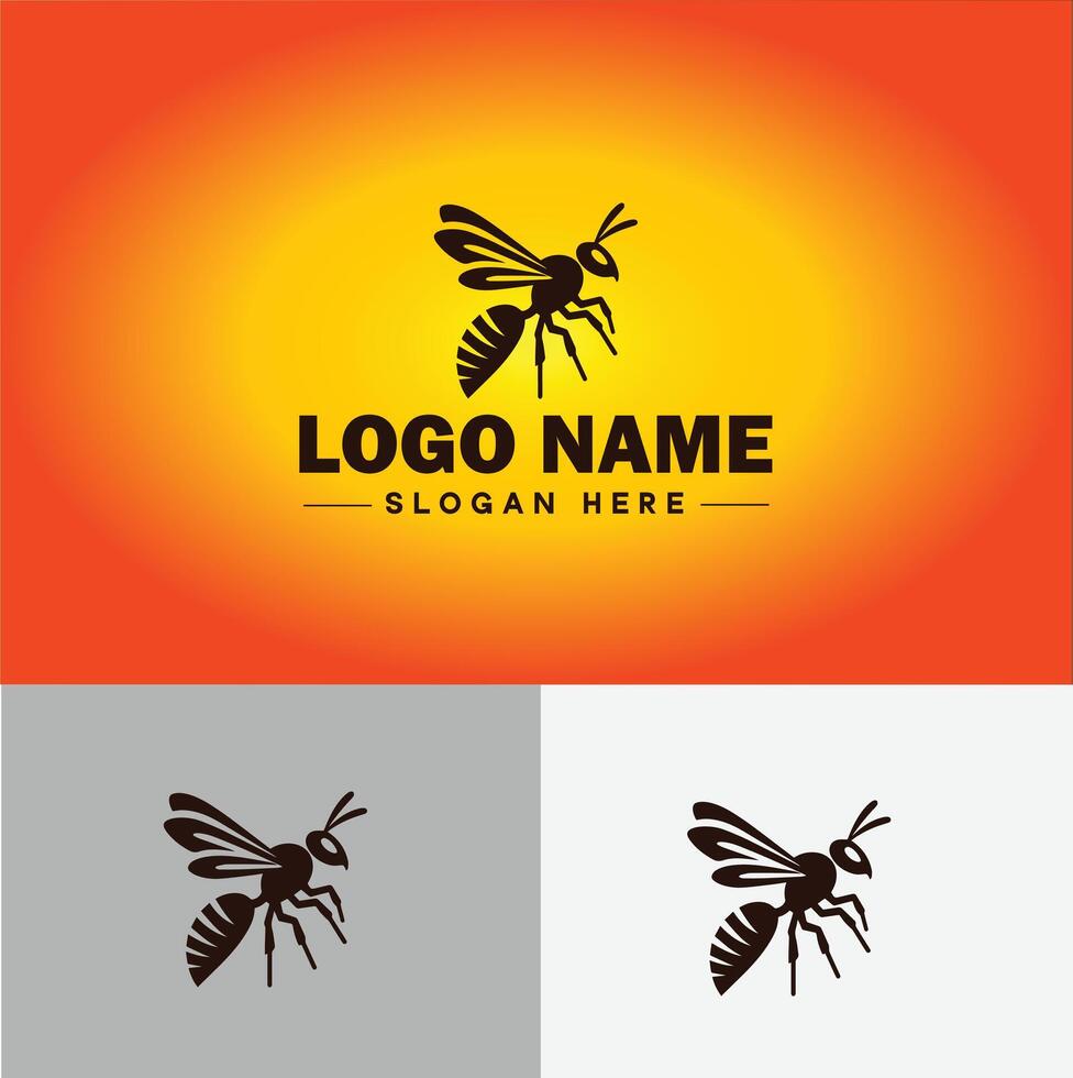 wasp logo vector art icon graphics for company brand business icon wasp Logo template