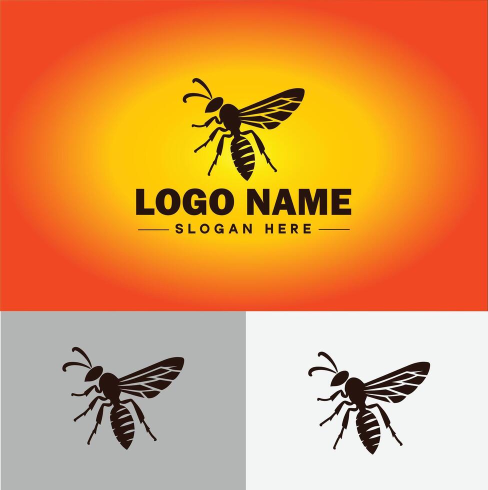 wasp logo vector art icon graphics for company brand business icon wasp Logo template