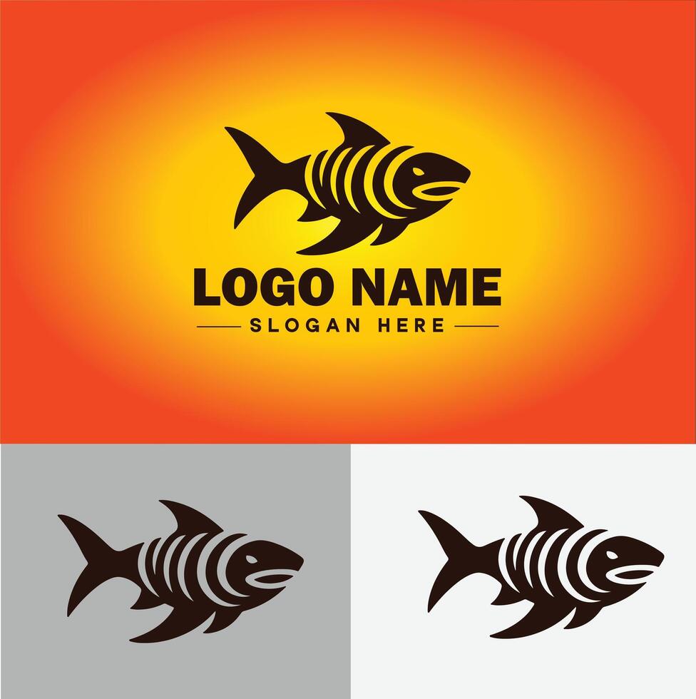 Shark logo vector art icon graphics for company brand business icon shark logo template