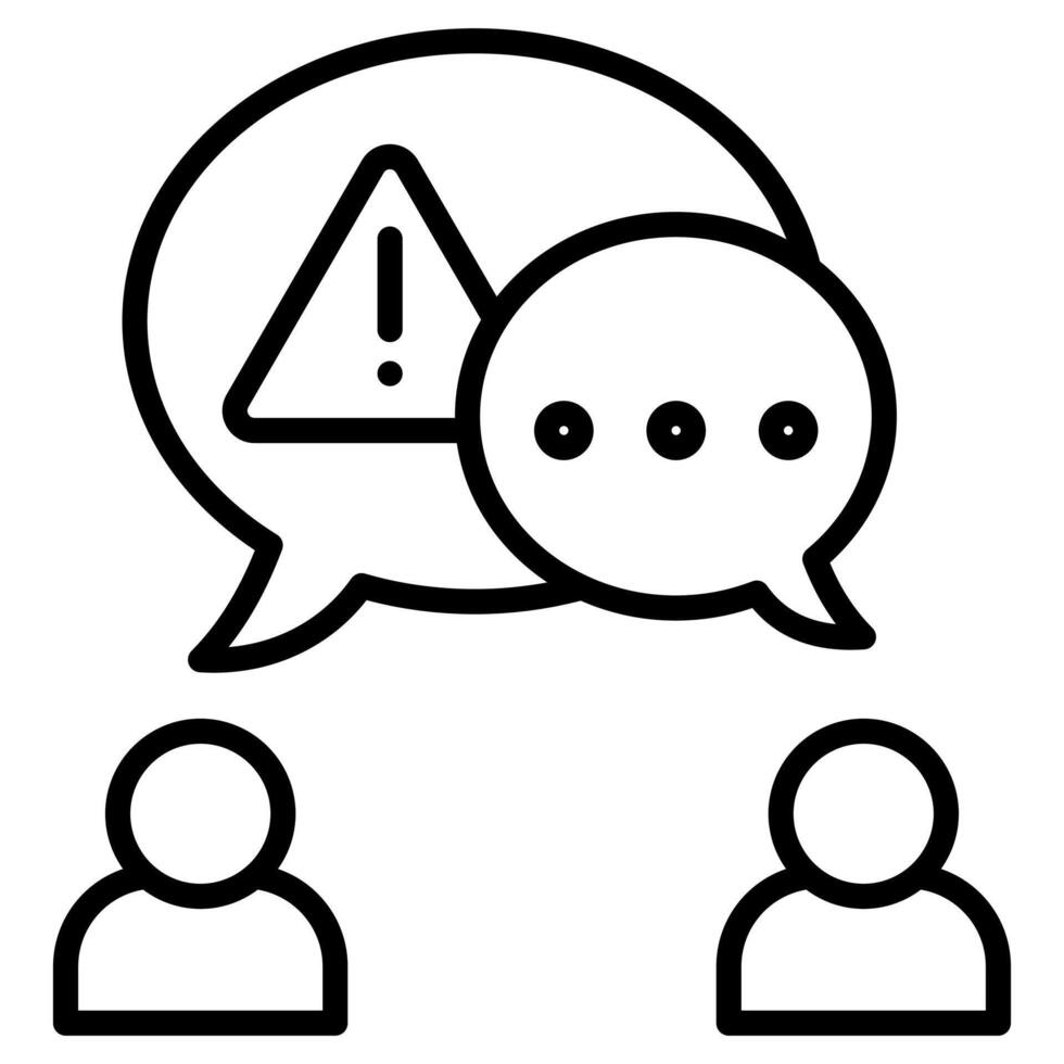 Crisis Communication icon line vector illustration