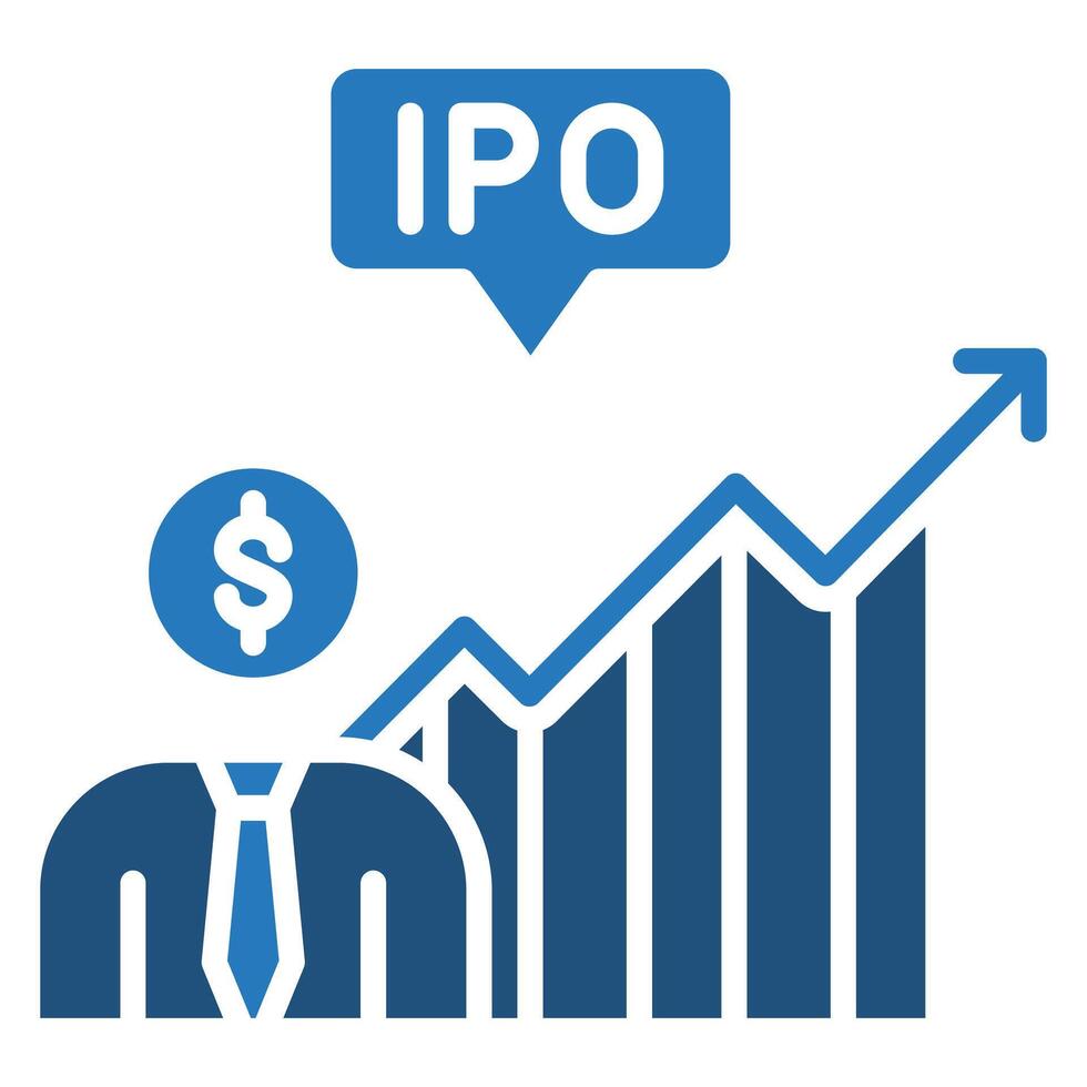 IPO Investor icon line vector illustration