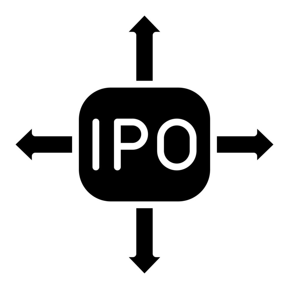 IPO Opportunity icon line vector illustration