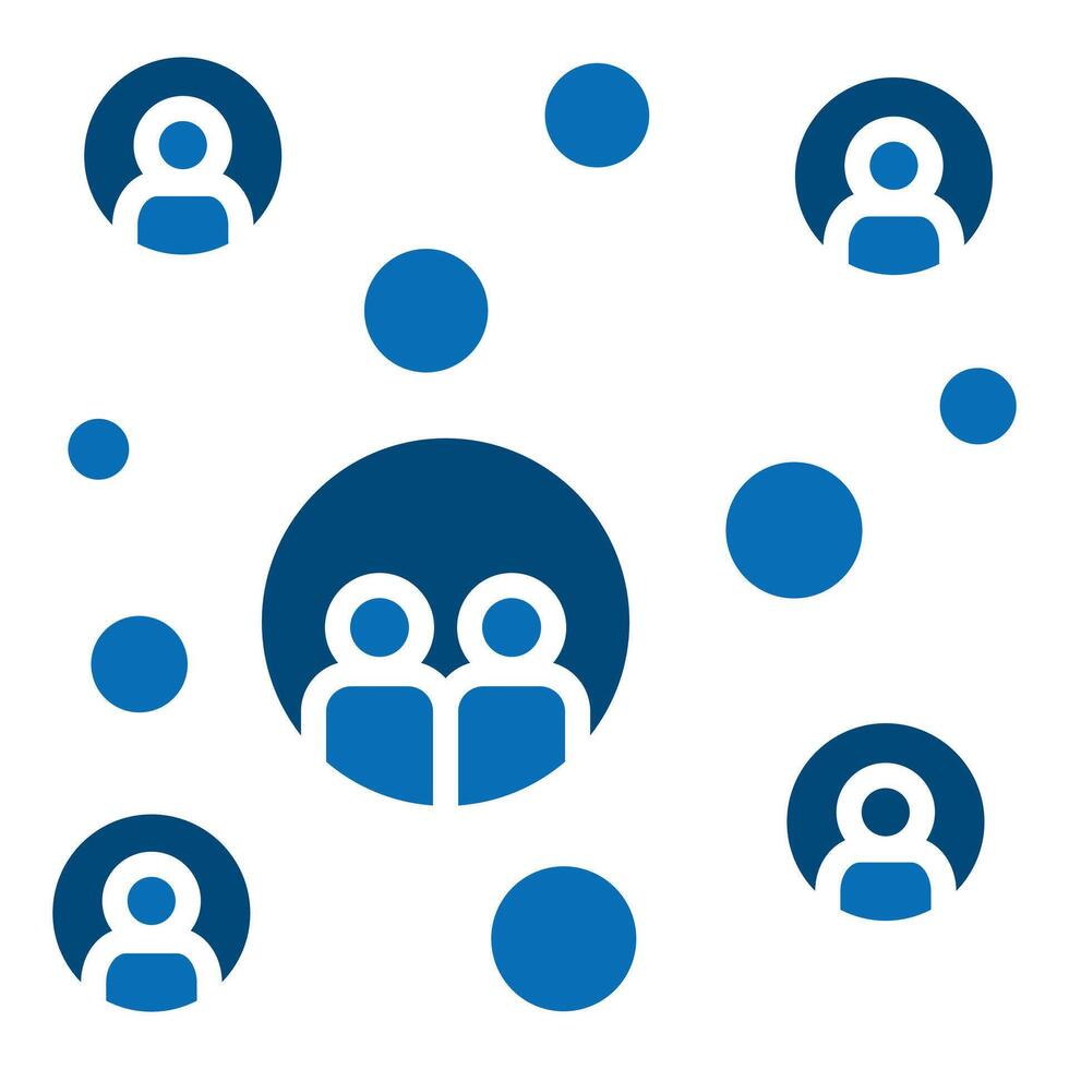 Clustering icon line vector illustration