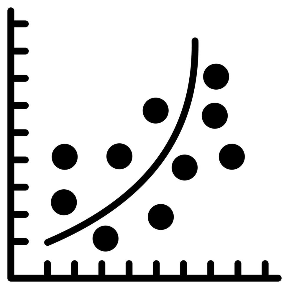 Regression Analysis icon line vector illustration