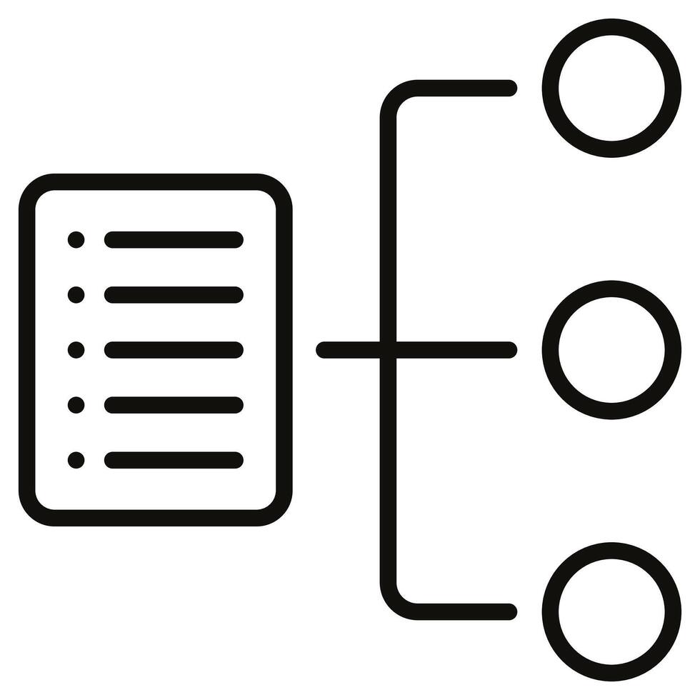 Classification icon line vector illustration