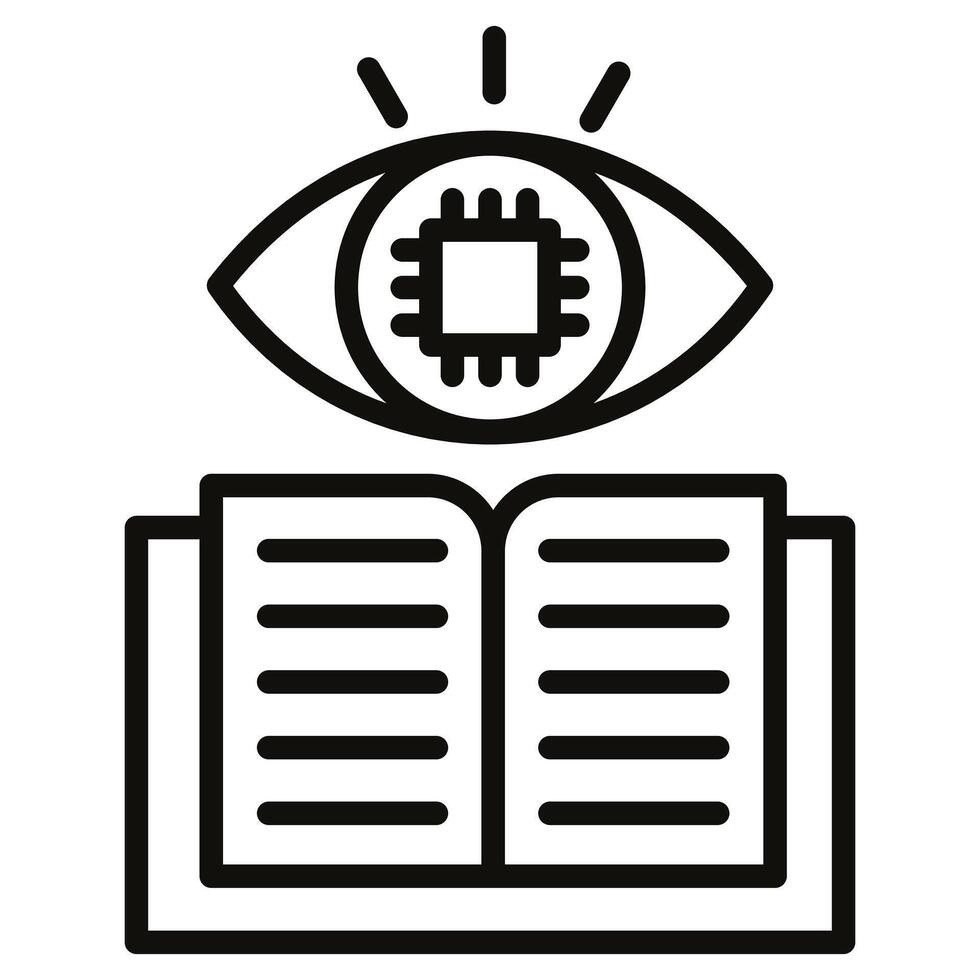 Supervised Learning icon line vector illustration