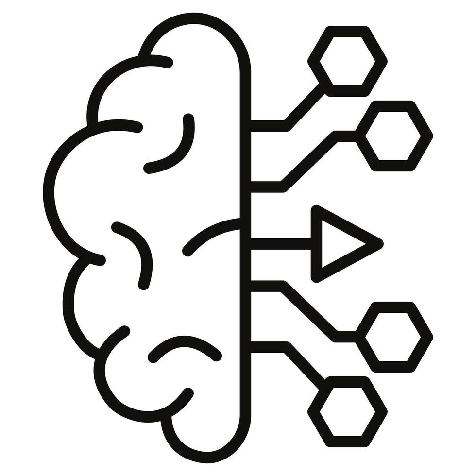 Predictive Insights icon line vector illustration