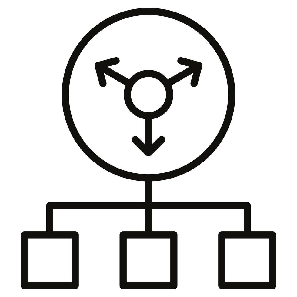 Adaptive Learning icon line vector illustration