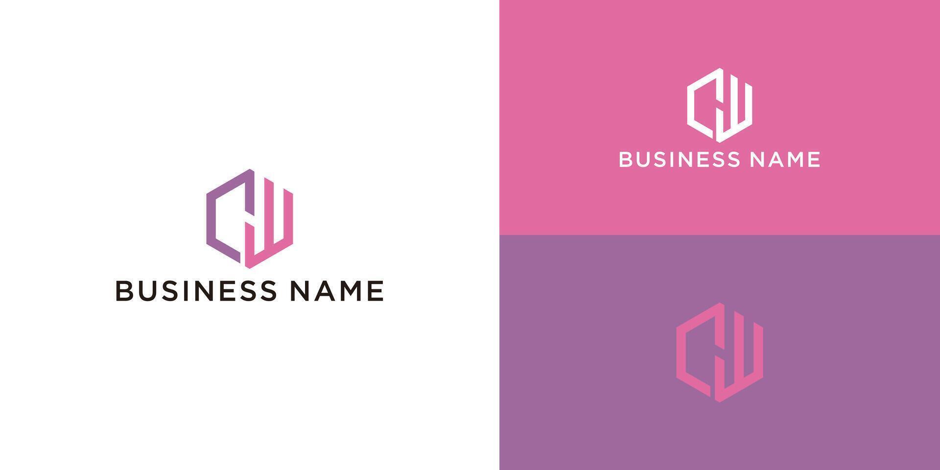 CW initial logo design, CW logo, CW Letter Logo Design Template vector