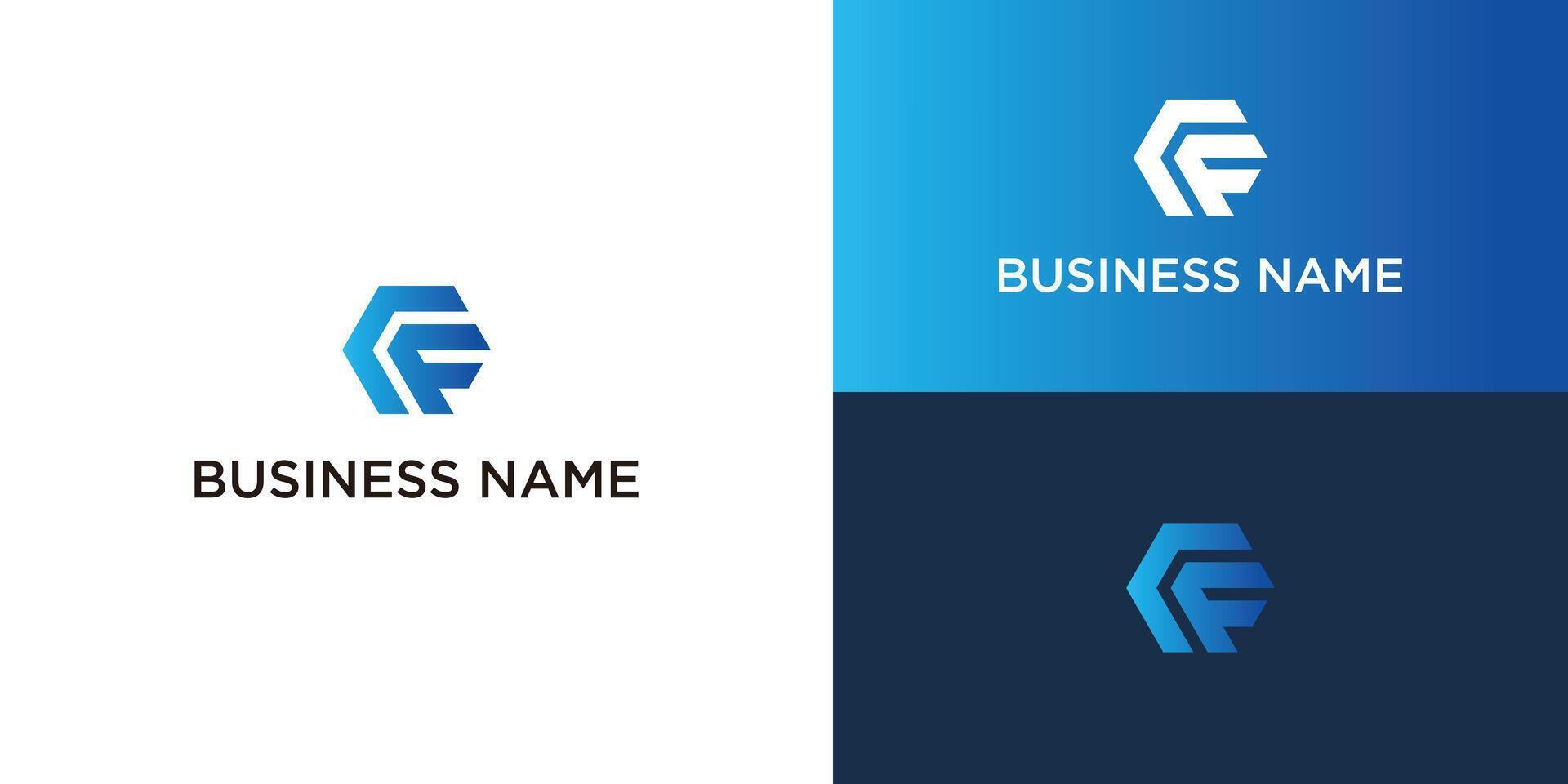 Vector cf logo monogram simple and modern