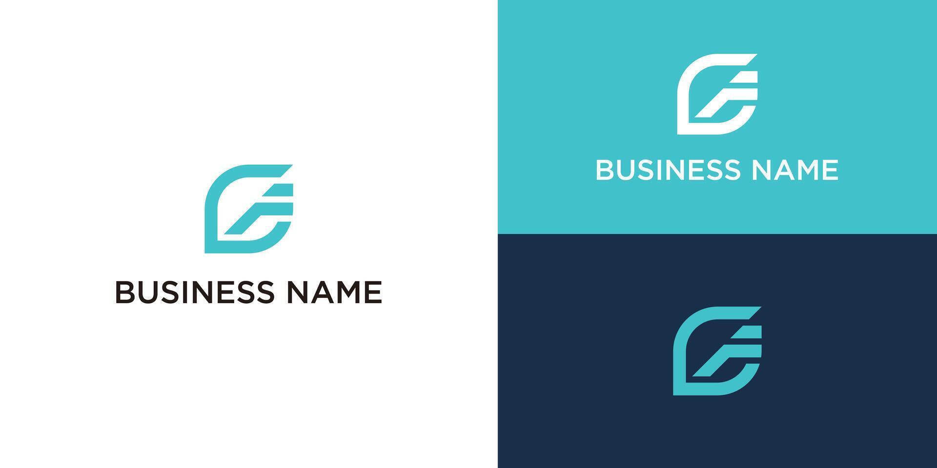 Vector cf logo monogram simple and modern