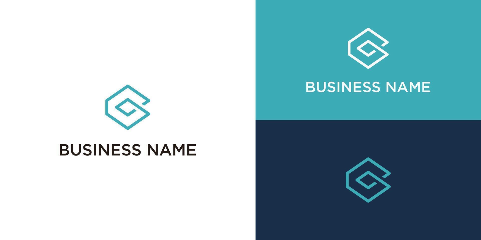 Vector simple logo design or monogram or initials letter c