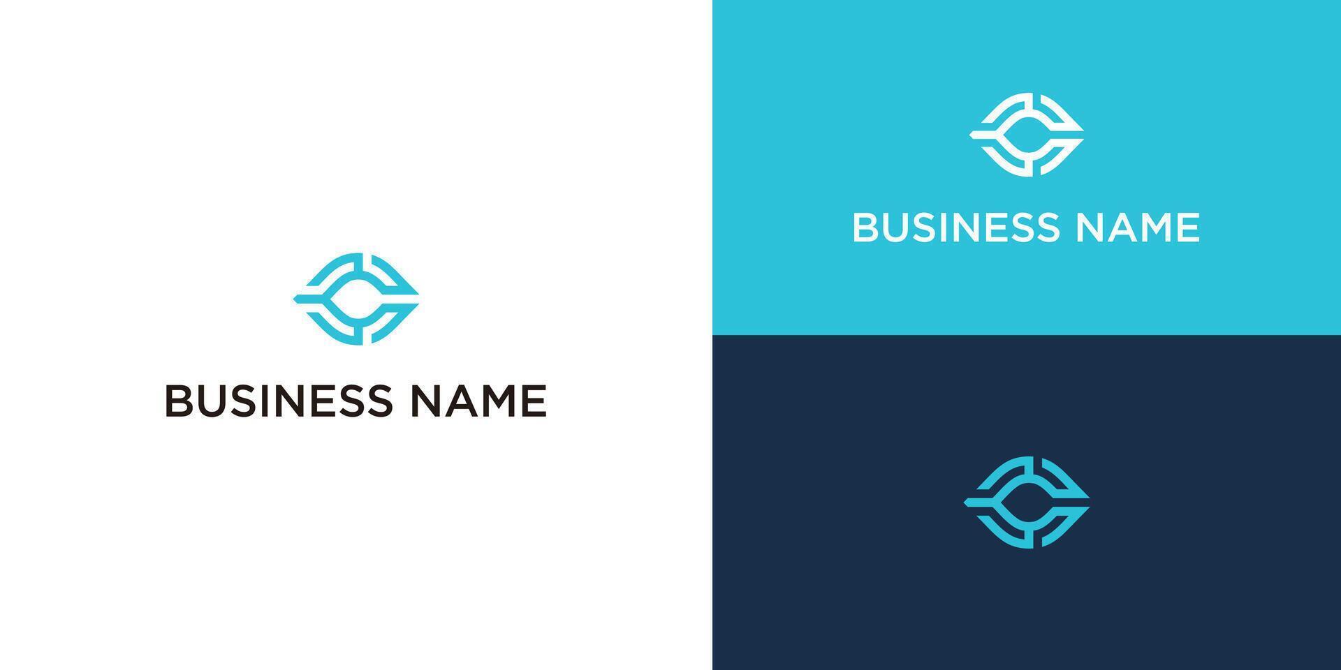Vector simple logo design or monogram or initials letter c