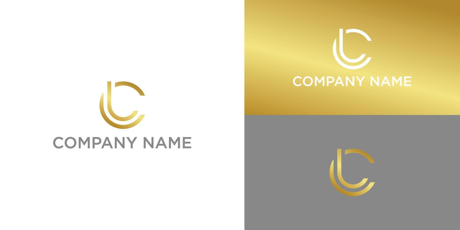 Letter LC, CL logo template vector
