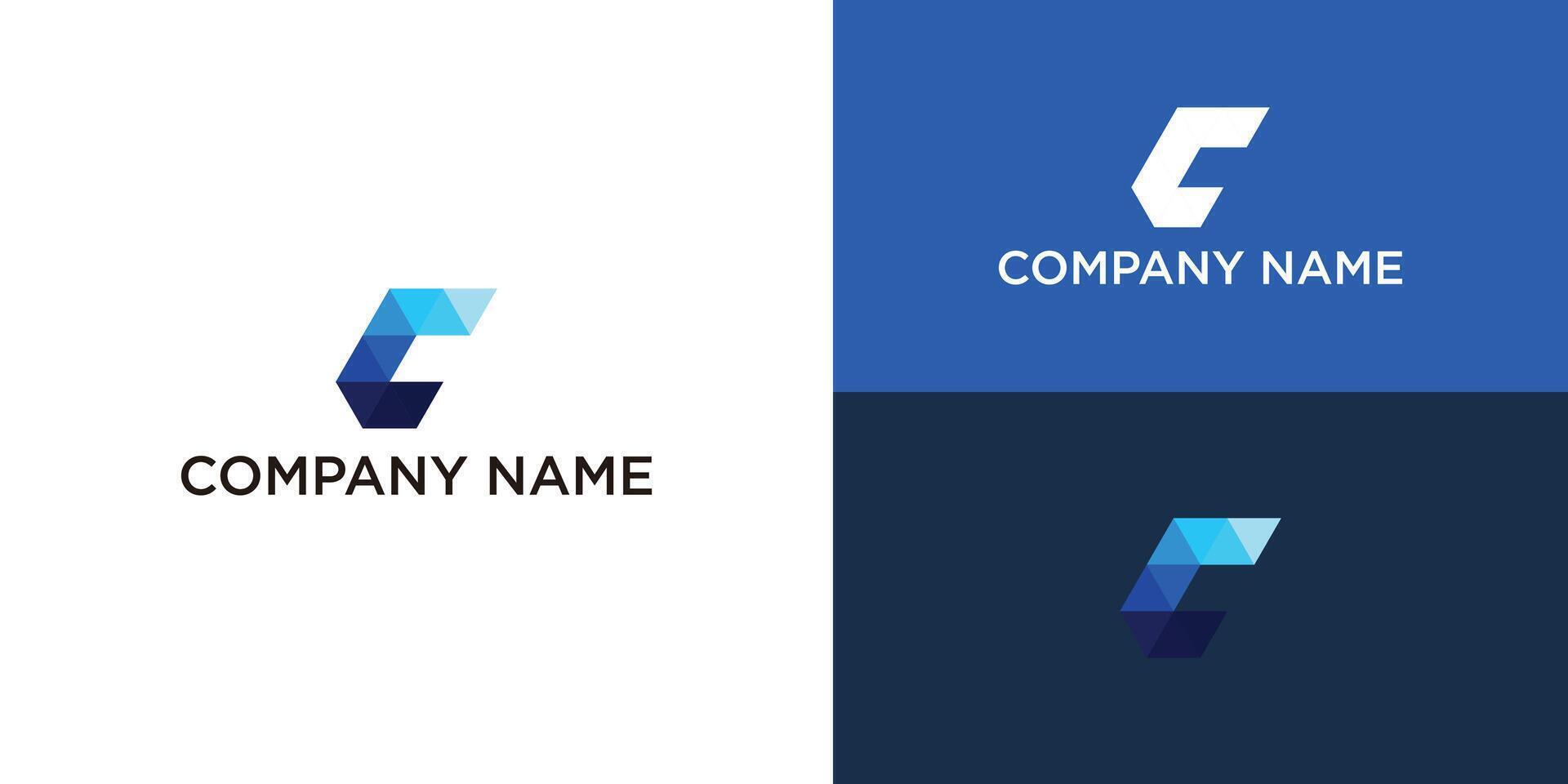 Letter c logo company name logo illustration vector