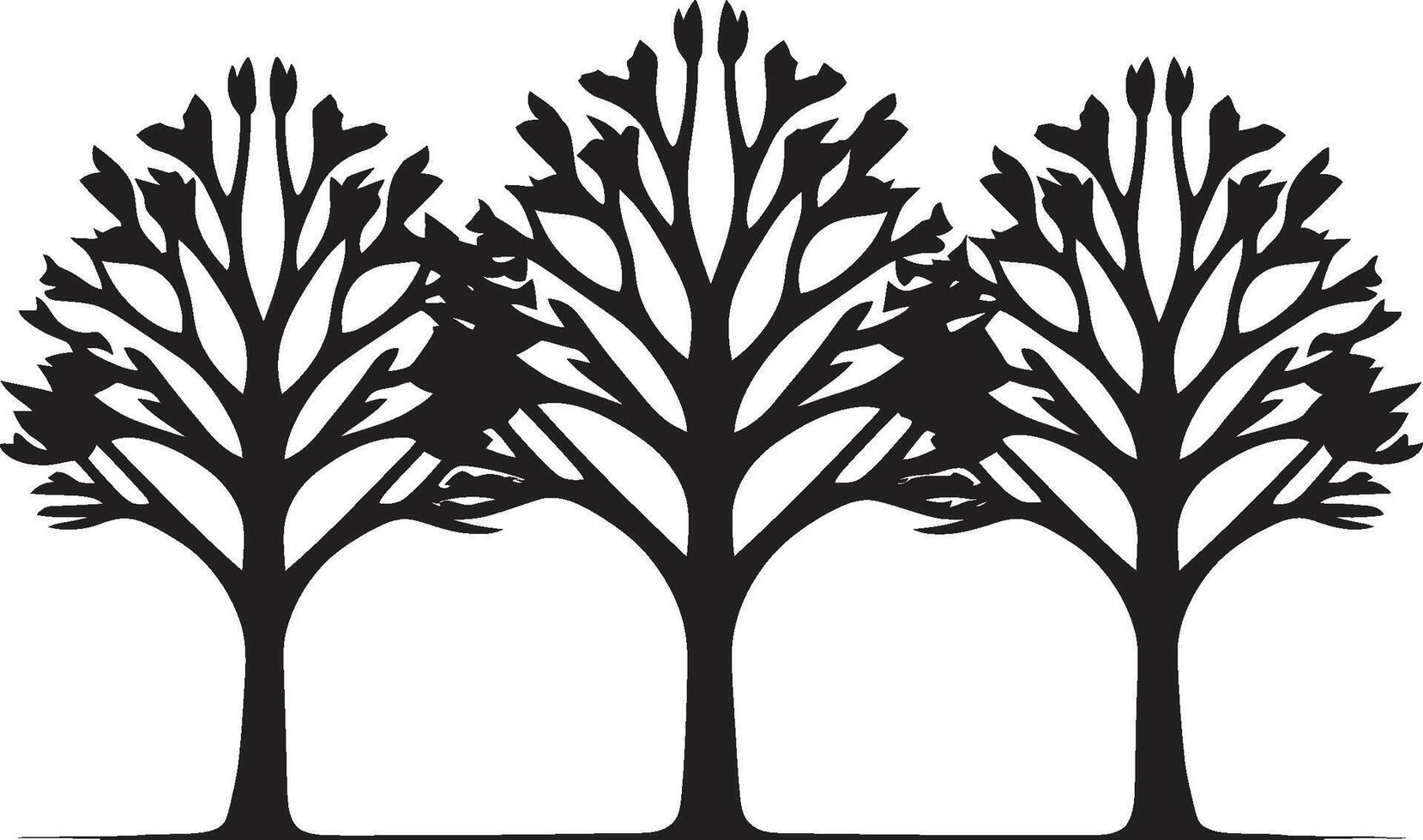 florecer marca icónico árbol emblema selvático identidad vector logo árbol