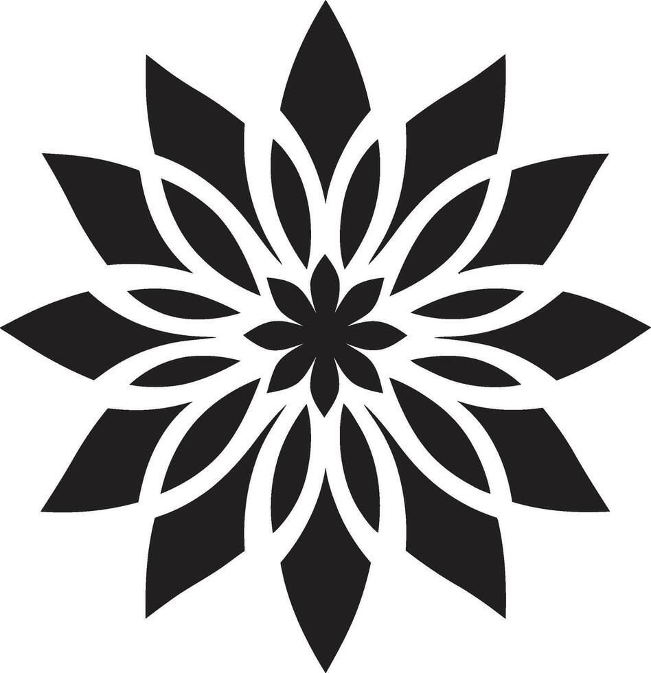 elegante floración esencia vector simbólico marca agraciado floral acento monocromo icono Arte