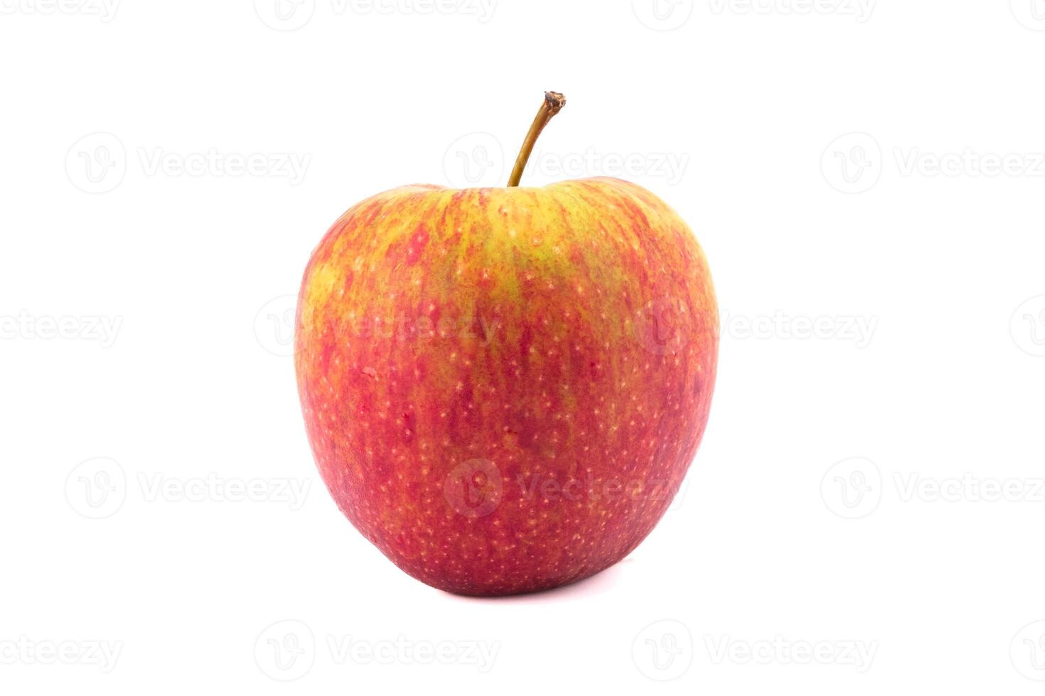 Ripe red apple isolated on white background. Red apple on white photo