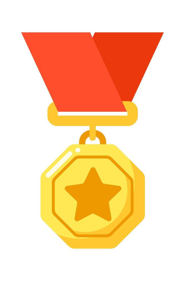 Golden star badge to awarding for achievement vector