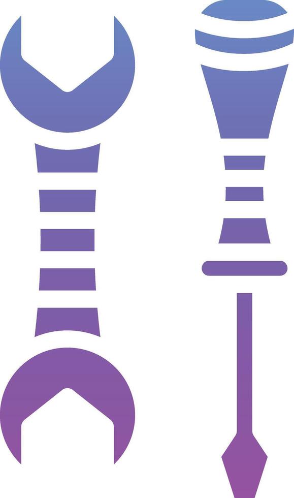 Screwdriver and Wrench Vector Icon