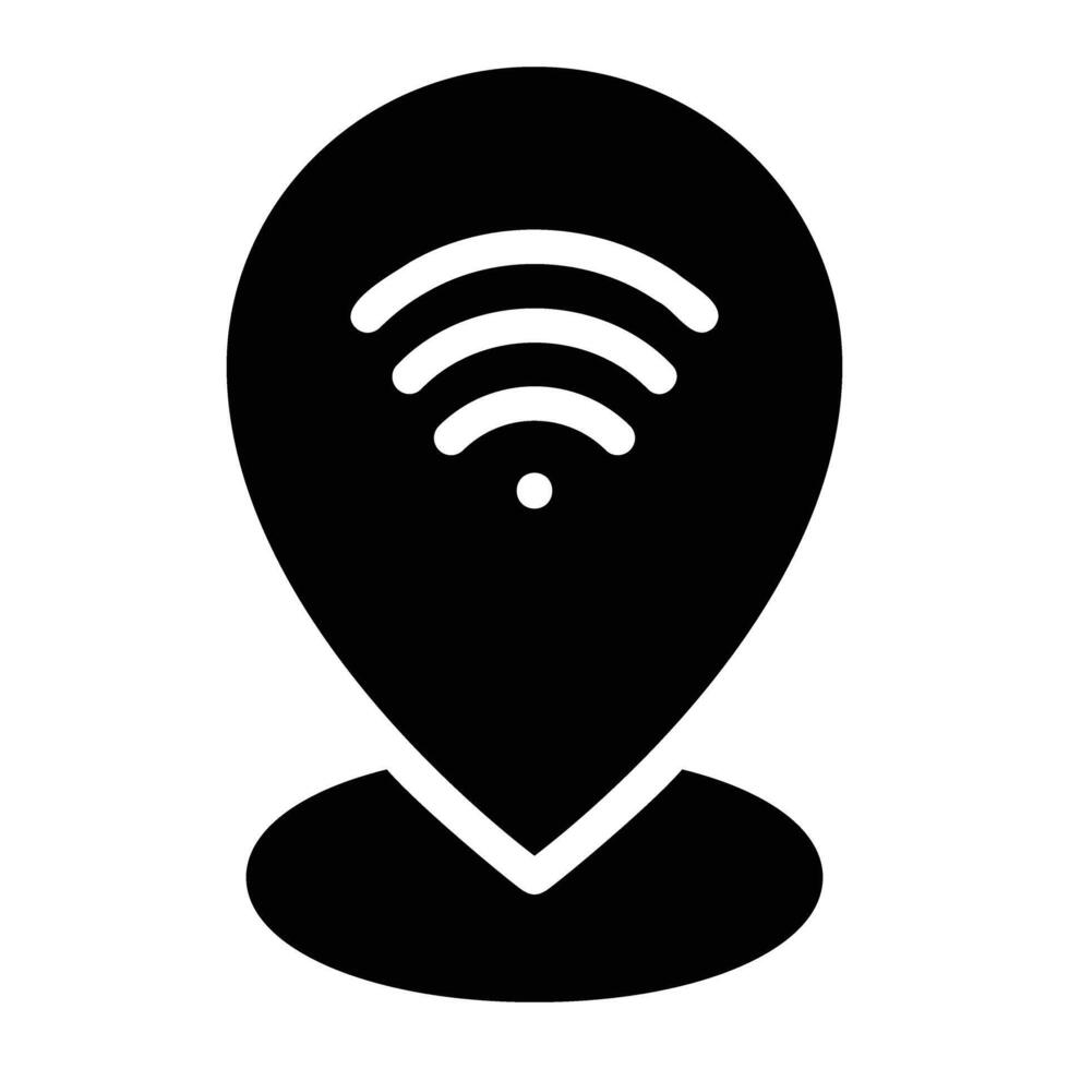 location Glyph Icon Background White vector